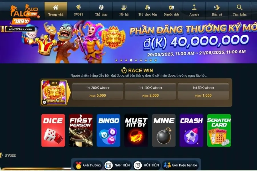 Alo789 là thương hiệu nhà cái được yêu thích nhất